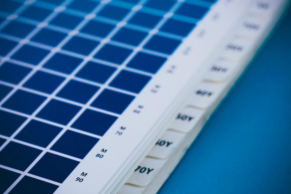 blue swatches